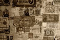 Rare vintage banknotes