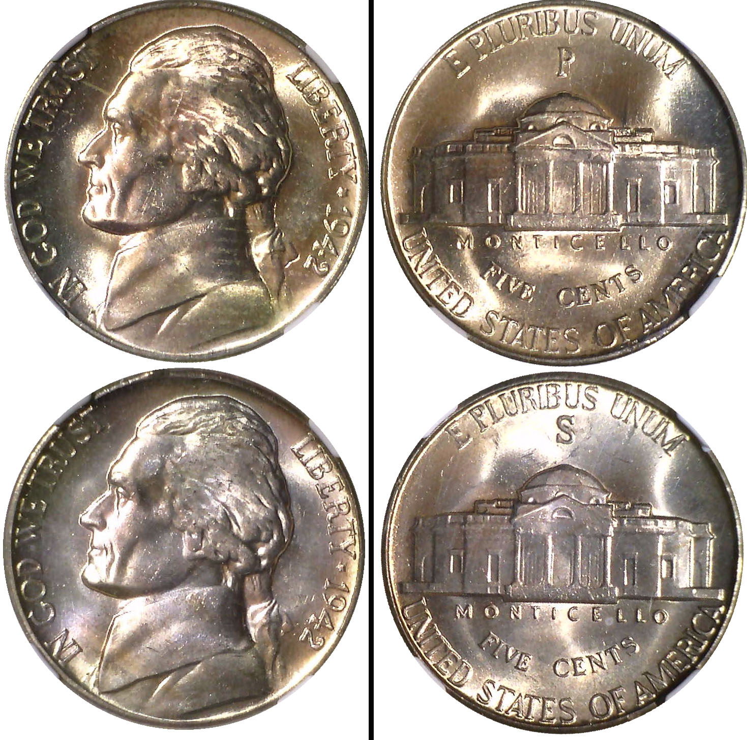 Complete Set Of 11 19421945 5C Jefferson Silver War Nickel NGC MS65 eBay