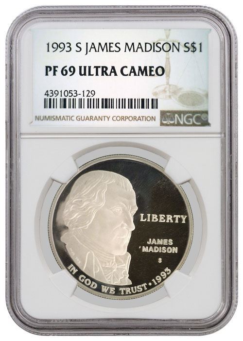 San Francisco Sales Tax 2017 >> 1993 S $1 James Madison Commemorative Silver Dollar NGC ... San Francisco Sales Tax 2017 >> 1993 S $1 James Madison Commemorative Silver Dollar NGC ...