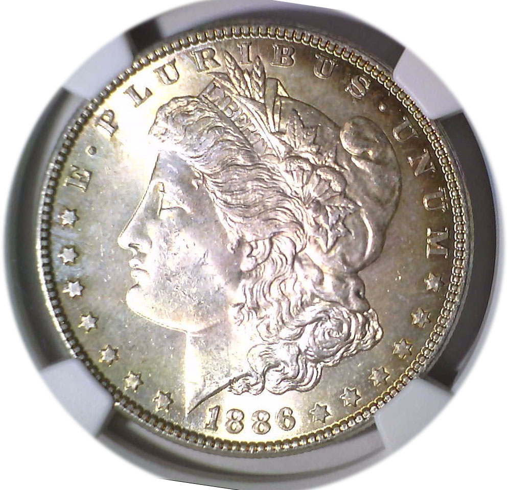1886 $1 Morgan Silver Dollar NGC MS63 #044 | eBay