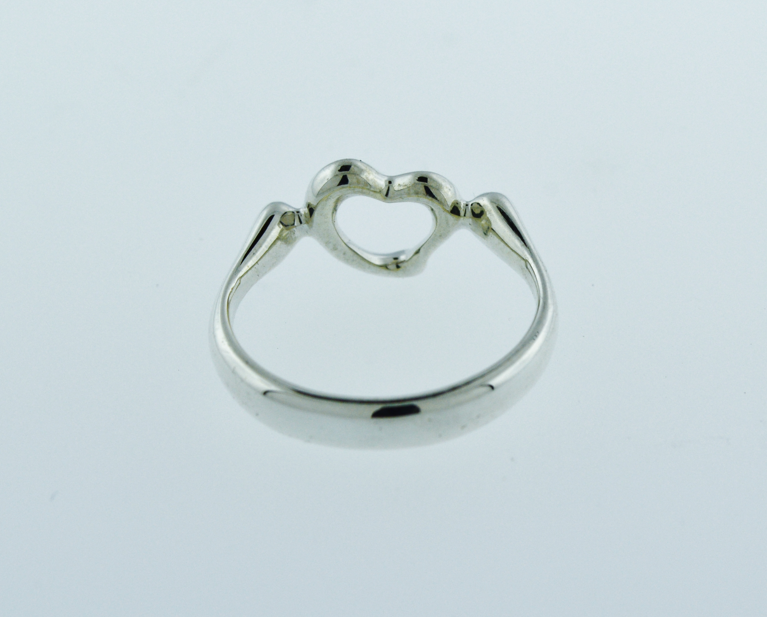 Tiffany & Co Elsa Peretti Open Heart Ring in Sterling Silver | eBay