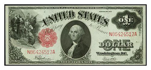 1917 $1 Washington Saw Horse Note