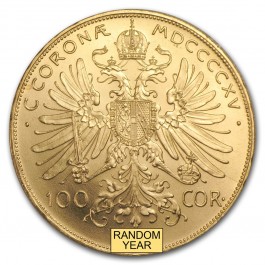 Austria Gold 100 Coronas BU (Random Year)
