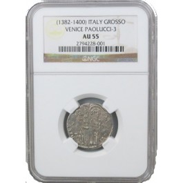 1382-1400 Italy Grosso Venice Paolucci-3 NGC AU55