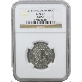 1572 Switzerland Geneva 3 SOLS NGC AU55