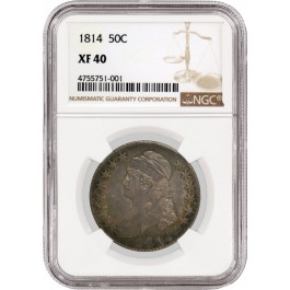 1814 50C Capped Bust Silver Half Dollar NGC XF40
