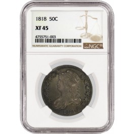 1818 50C Capped Bust Silver Half Dollar NGC XF45