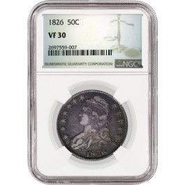 1826 50C Capped Bust Half Dollar NGC VF30