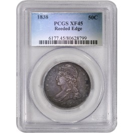 1838 50C Capped Bust Half Dollar PCGS XF45