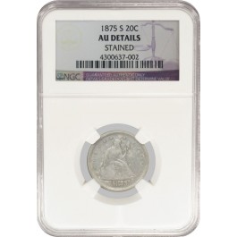 1875 S 20C Seated Liberty NGC AU Details