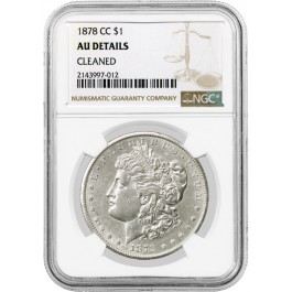 1878 CC Carson City $1 Morgan Silver Dollar NGC AU Details Cleaned Key Date #012