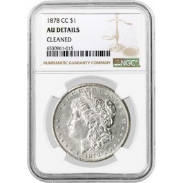 1878 CC Carson City $1 Morgan Silver Dollar NGC AU Details Cleaned Key Date #015