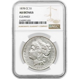 1878 CC Carson City $1 Morgan Silver Dollar NGC AU Details Cleaned Key Date #020