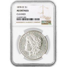 1878 CC Carson City $1 Morgan Silver Dollar NGC AU Details Cleaned Key Date #005