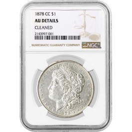 1878 CC Carson City $1 Morgan Silver Dollar NGC AU Details Cleaned Key Date #001
