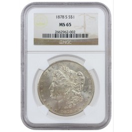 1878 S $1 Morgan Silver Dollar NGC MS65