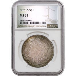 1878 S $1 Morgan Silver Dollar NGC MS63 #003