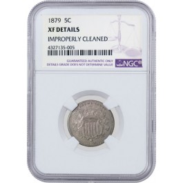 1879 5C Shield Nickel NGC XF Details