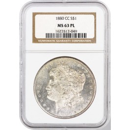 1880 CC Carson City $1 Morgan Silver Dollar VAM 5 8/7 High Overdate NGC MS63 PL 