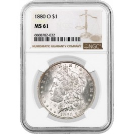 1880 O $1 Morgan Silver Dollar NGC MS61 Uncirculated Key Date Coin