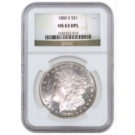 1880 S $1 Morgan Silver Dollar NGC MS63 DPL