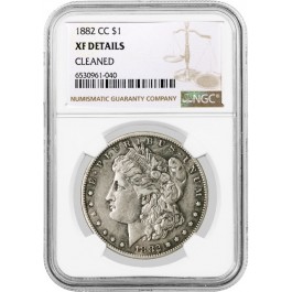 1882 CC Carson City $1 Morgan Silver Dollar NGC XF Details Cleaned Coin