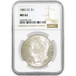 1883 CC Carson City $1 Morgan Silver Dollar NGC MS62 Uncirculated Coin #033