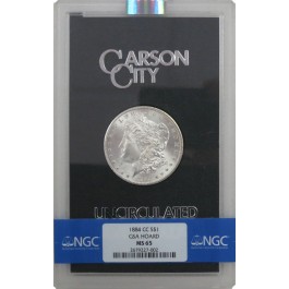 1884 CC $1 Morgan Silver Dollar NGC MS65 GSA Hoard #002