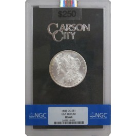 1884 CC $1 Morgan Silver Dollar NGC MS64 GSA Hoard Toned