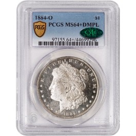1884 O $1 Morgan Silver Dollar PCGS Secure MS64+ DMPL CAC Deep Mirror Proof Like