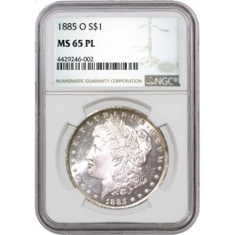 1885 O $1 Morgan Silver Dollar NGC MS65 PL