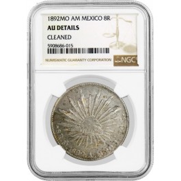 1892 MO AM 8 Reales Silver Mexico City First Republic NGC AU Details Cleaned