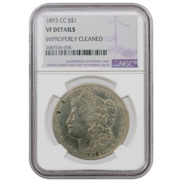 1893 CC $1 Morgan Silver Dollar NGC VF Details Key Date