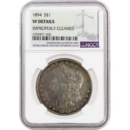 1894 $1 Morgan Silver Dollar NGC VF Details