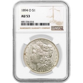 1894 O $1 Morgan Silver Dollar NGC AU53 About Uncirculated Key Date Coin #016