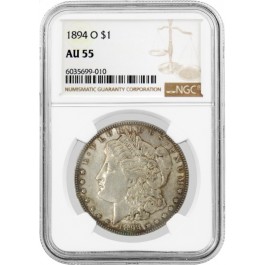 1894 O $1 Morgan Silver Dollar NGC AU55 About Uncirculated Coin