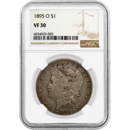 1895 O $1 Morgan Silver Dollar NGC VF30 Very Fine Circulated Key Date Coin
