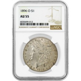 1896 O $1 Morgan Silver Dollar NGC AU55 About Uncirculated Coin