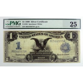 Series Of 1899 $1 Black Eagle Silver Certificate Fr#236 PMG VF25