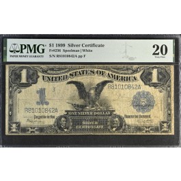 Series Of 1899 $1 Black Eagle Silver Certificate Fr#236 PMG VF20 #090