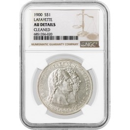 1900 $1 Lafayette Commemorative Silver Dollar NGC AU Details Cleaned Coin #020