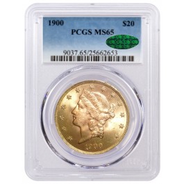 1900 $20 Liberty Head Double Eagle Gold PCGS MS65 CAC