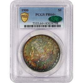 1900 $1 Proof Morgan Silver Dollar PCGS Secure Gold Shield PR64+ CAC Coin