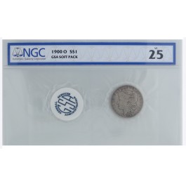 1900 O Soft Pack GSA $1 Morgan Silver Dollar NGC VF-25 w/ OGP