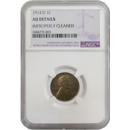 1914 D Lincoln Wheat Cent NGC AU Details