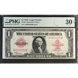 Series Of 1923 $1 Large Size Legal Tender Note Red Seal Fr#40 PMG VF30 EPQ