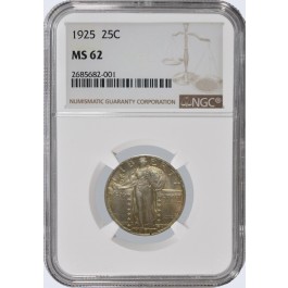 1925 25C Standing Liberty Quarter NGC MS62 #001