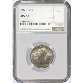 1925 25C Standing Liberty Quarter NGC MS63 #002