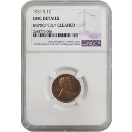 1931 S Lincoln Wheat Cent NGC UNC Details Key Date