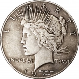 Random Year 1927-1935 $1 Peace Silver Dollar Average Circulated